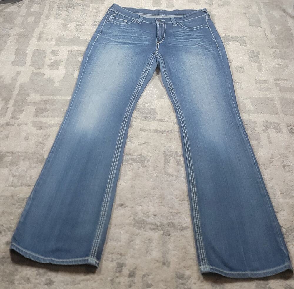 Ariat Women's REAL Entwined Bootcut Medium Wash Jeans Plus SizesSz 38x33
